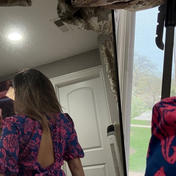 Purple and Blue Flutter Sleeve Sundress - Picture 5 of 5